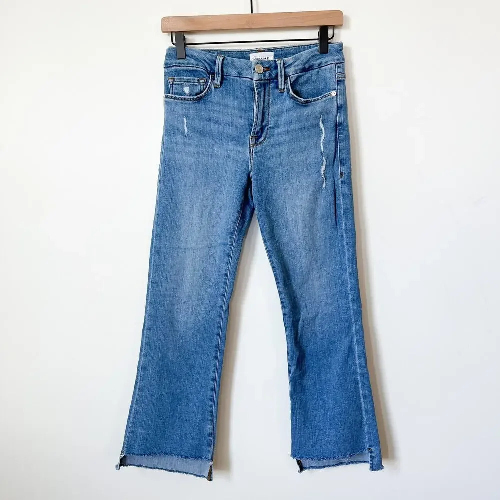 Frame Denim Blue Straight Leg Jeans